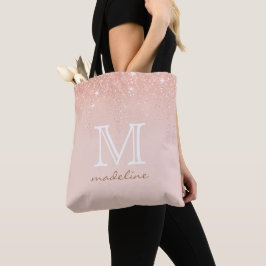 Modern Roos Gold Monogram script Tote Bag