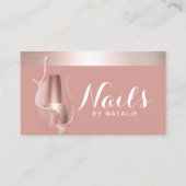 Modern Roos Gold Nail Poolse Splash Makeup Artist Visitekaartje (Voorkant)