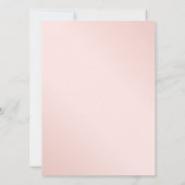 Modern Roos Gold Navy Blue Blush Bloemen Huwelijk Kaart (Achterkant)