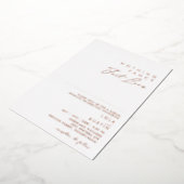 Modern | Roos Gold Niets Fancy Net Love Real Folie Uitnodiging (Gedraaid)