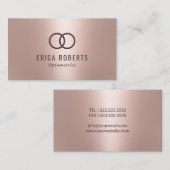 Modern Roos Gold Optometrist Eye Doctor Visitekaartje (Voorkant / Achterkant)