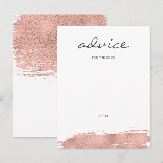 Modern Roos Gold-penseeladvies voor bride Kaart (Voorkant / Achterkant)