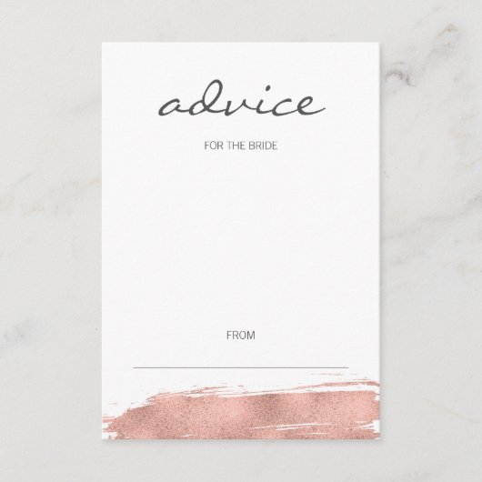 Modern Roos Gold-penseeladvies voor bride Kaart (Voorkant)