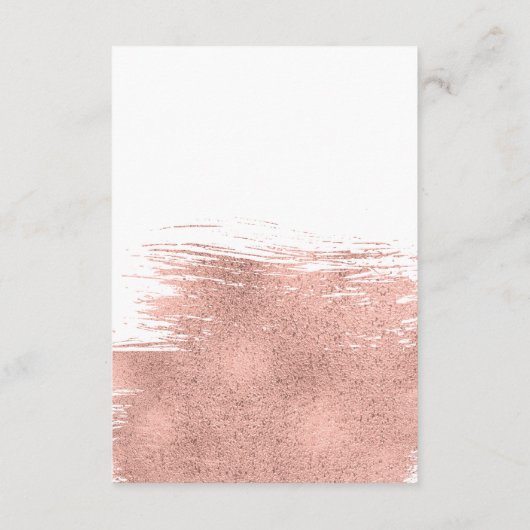 Modern Roos Gold-penseeladvies voor bride Kaart (Achterkant)