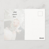 Modern Roos Gold Photo Wedding aangekondigd Briefkaart (Achterkant)