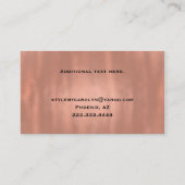 Modern Roos Gold Polka Dot Visitekaartje (Achterkant)