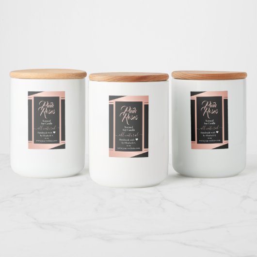 Modern Roos Gold Product Candle Packaging Labels Voedselcontainer Etiket (Flessen)