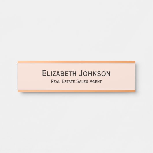 Modern Roos Gold Professional Business Kantoor Deurbordje (Voorkant)