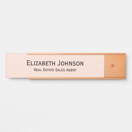 Modern Roos Gold Professional Business Kantoor Deurbordje (Voorkant)