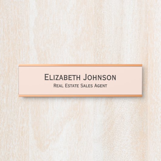 Modern Roos Gold Professional Business Kantoor Deurbordje (Voorkant)