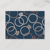 Modern Roos Gold Rings Bruiloft Online RSVP-kaart Informatiekaartje (Achterkant)