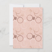 Modern Roos Gold Rings Bruiloft Receptie Kaart (Achterkant)