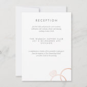 Modern Roos Gold Rings Bruiloft Receptie Kaart (Voorkant)