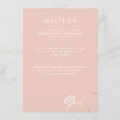 Modern Roos Gold Rings Bruiloft Receptie Kaart (Voorkant)