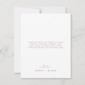 Modern Roos Gold Script 3 Foto Collage Wedding Bedankkaart (Achterkant)