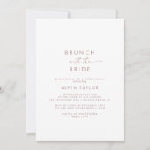 Modern Roos Gold Script Brunch met bride Kaart (Voorkant)