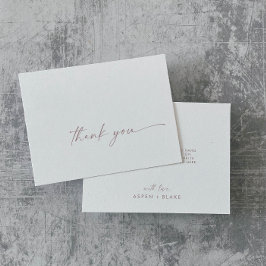 modern Roos Gold Script - Hartelijk dank - Kaart