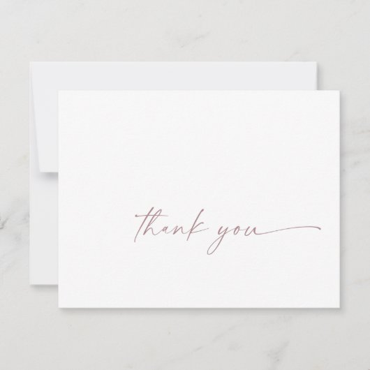 modern Roos Gold Script - Hartelijk dank - Kaart (Voorkant)