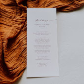 Modern Roos Gold Script Weddenrenmenu Menu