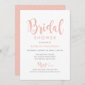 Modern Roos Gold Script Wedding Vrijgezellenfeest Kaart (Voorkant / Achterkant)