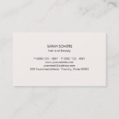 Modern Roos Gold Sequin Beauty Salon Brown Plaque Visitekaartje (Achterkant)