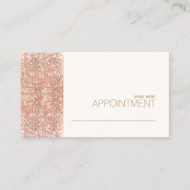 Modern Roos Gold Sequins Salon Afspraakkaart Afsprakenkaartje