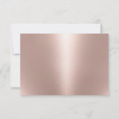 Modern Roos Gold Song Request Wedding RSVP Kaartje (Achterkant)