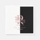 Modern Roos Gold Split Custom Monogram R Servet (Voorkant)