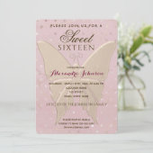 Modern Roos Gold Sweet 16 Verjaardag Kaart (Staand voorkant)