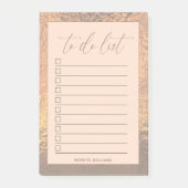 Modern Roos Gold to Do Lijst Gepersonaliseerd Post-it® Notes (Voorkant)
