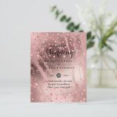 Modern Roos Gold Trendy budget Weddenschap (Staand voorkant)