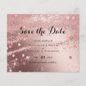 Modern Roos Gold Trendy budget Weddenschap (Voorkant)