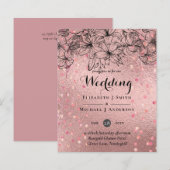 Modern Roos Gold Trendy budget Weddenschap (Voorkant / Achterkant)