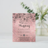 Modern Roos Gold Trendy budget Weddenschap (Staand voorkant)