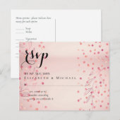 Modern Roos Gold Trendy budget Weddenschap Briefkaart (Voorkant / Achterkant)