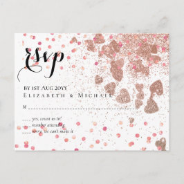 Modern Roos Gold Trendy budget Weddenschap Briefkaart