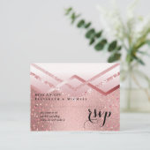 Modern Roos Gold Trendy budget Weddenschap Briefkaart (Staand voorkant)