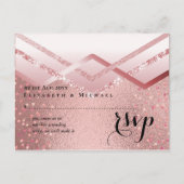 Modern Roos Gold Trendy budget Weddenschap Briefkaart (Voorkant)