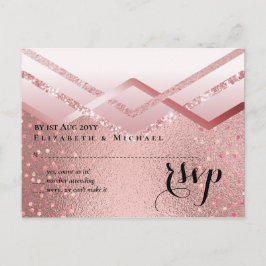 Modern Roos Gold Trendy budget Weddenschap Briefkaart