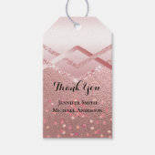 Modern Roos Gold Trendy budget Weddenschap Cadeaulabel (Voorkant)