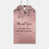 Modern Roos Gold Trendy budget Weddenschap Cadeaulabel (Voorkant)