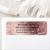 Modern Roos Gold Trendy budget Weddenschap Etiket (Insitu)