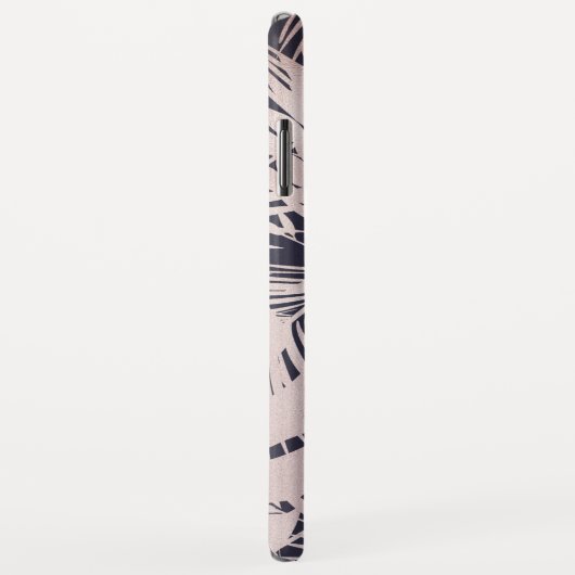 Modern Roos Gold Tropical Leaves Pattern Case-Mate iPhone Case (Achterkant/rechts)