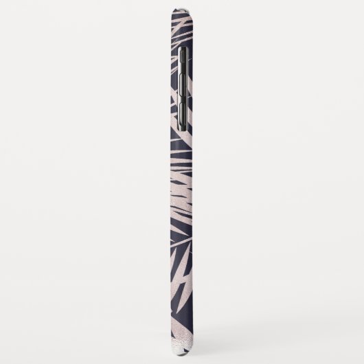 Modern Roos Gold Tropical Leaves Pattern Case-Mate iPhone Case (Achterkant/links)