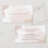 Modern Roos Gold Visitekaartje (Voorkant / Achterkant)