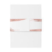 Modern Roos Gold Wedding Invitation Belly Band Uitnodigingen Wikkel (Achterkant Voorbeeld)