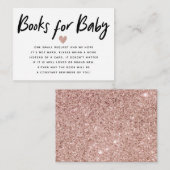 Modern Roos Goud Baby shower | Boekaanvraag Informatiekaartje (Voorkant / Achterkant)