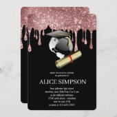 Modern Roos Goud Chique Minimalistische Foto Afstu Kaart (Voorkant / Achterkant)