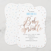 Modern, Roos goud, eenvoudig, Sprinkle met liefde, Kaart (Voorkant / Achterkant)