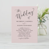 Modern Roos Goud & Fotobruiloft Kaart (Staand voorkant)